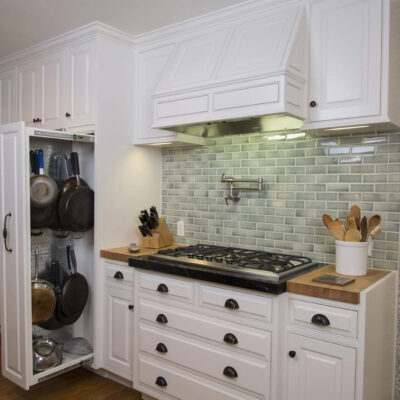 Before-and-after comparison showcasing kitchen transformation.